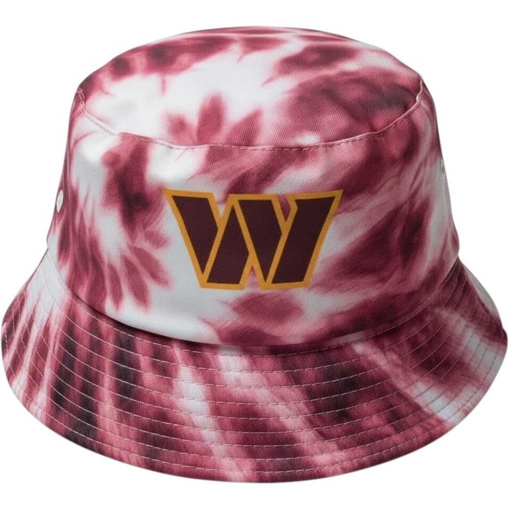 NFL Washington Commanders Reversible Bucket Hat Men's OS Burgundy Tie Dye Logo